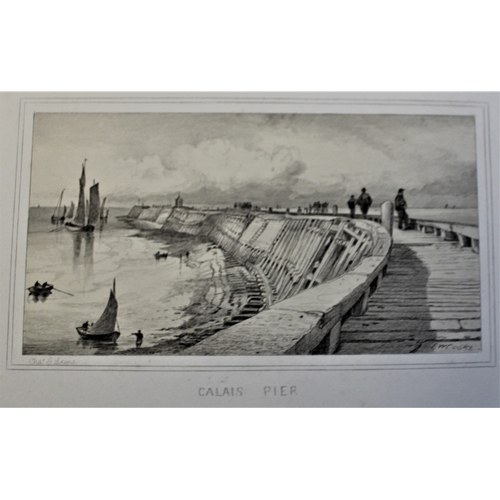 268 - Prints-Antique by Chas. G. Lewis French Sloop coming into Calais Harbour and Calais Pier (2)