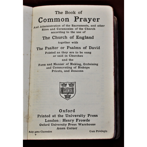 430 - Three Common Prayer and Hymn Books two m/c dated 1913-the third same era but boned with plastic ivor... 