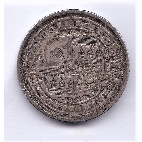 41 - Great Britain 1816 George III Sixpence, NVF, dark toning