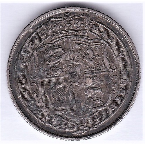 43 - Great Britain 1818 George III Sixpence, GVF, dark toning