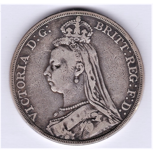 52 - Great Britain 1889 Victoria Silver Crown, fine