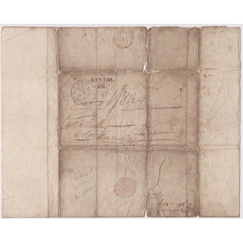 124 - Great Britain 1819-EL fragile and stained dated 19th Sept 1819 Paisley-manuscript 11.1/2 crossed out... 