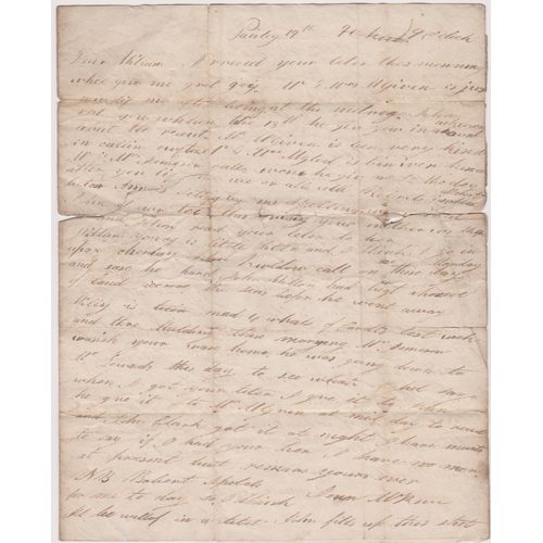 124 - Great Britain 1819-EL fragile and stained dated 19th Sept 1819 Paisley-manuscript 11.1/2 crossed out... 