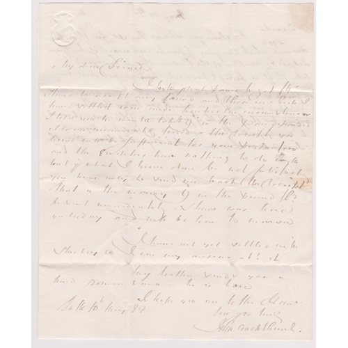 130 - Great Britain 1824-EL dated 18th May 1824-Bath posted to Chilcompton, Somerset-black Bath/OMYIA/1824... 