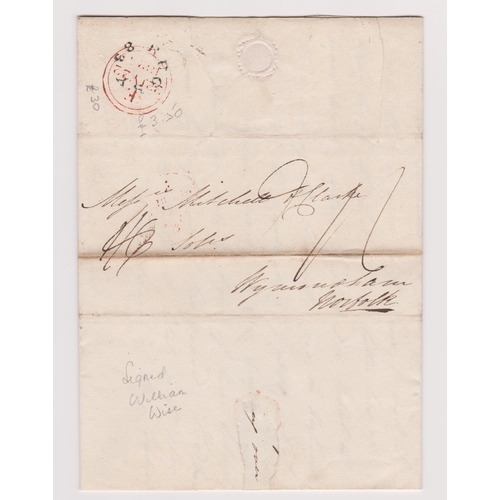 132 - Great Britain 1825-EL dated 21st July 1825 Rugby posted to Wymondham manuscript 1/6 black Rugby 83 c... 