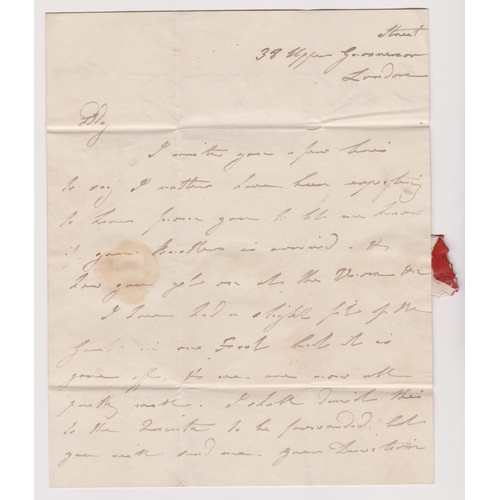139 - Great Britain 1830-EL dated 30th July 1830 Governor Street, London posted to Oswestry red four point... 