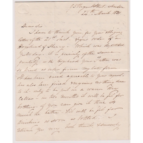 141 - Great Britain 1831-Wrapper with enclosed letter and invoice dated March 24th 1831 London posted to E... 