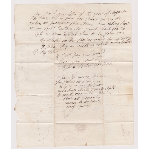 147 - Great Britain 1836-EL dated 13th Aug 1836 Cranbrook-manuscript 4-black 2 line Cranbrook 51 cancel