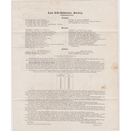 153 - Great Britain 1844-Low Life-Assurance Society document posted to Salisbury SG8-1d cancelled with ova... 