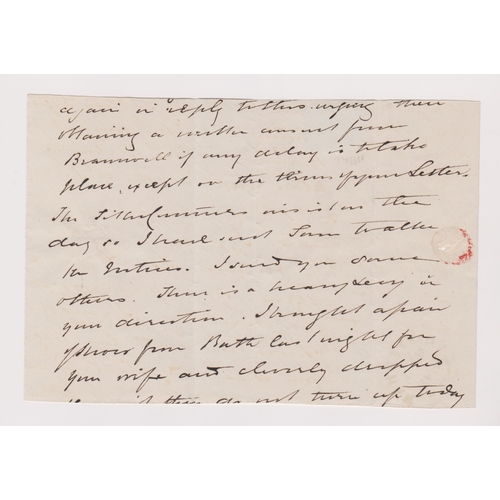 154 - Great Britain 1848-Large part of letter posted Edinburgh to Chippenham-cancelled with town numeral s... 