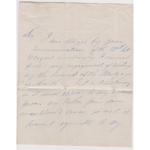 157 - Great Britain 1850-EL dated 26th Aug 1850 Hornchurch posted to Ilminster 50m cancelled 25th Aug 1850... 