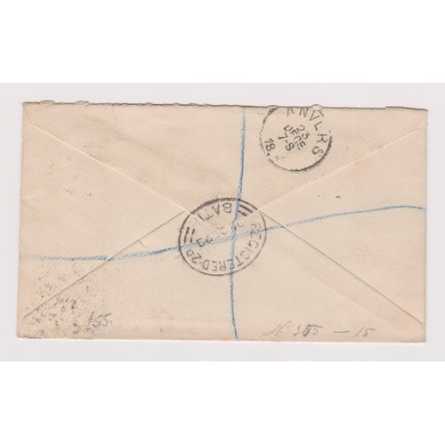 170 - Great Britain 1893-Michel U13A prepaid Illustrated commercial envelope posted registered to Anvers, ... 