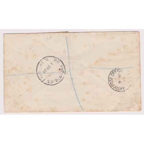 195 - Great Britain 1928-envelope posted registered airmail to Armyan, Rhine member cancelled 1.3.28 Briti... 