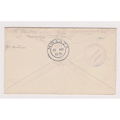 201 - Great Britain 1931-Imperial Airways-airmail envelope issued to commemorate First Airmail Flight-Lond... 