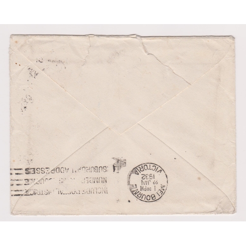 203 - Great Britain 1931-envelope posted air mail to Australia annotated London-Australia Direct Experimen... 
