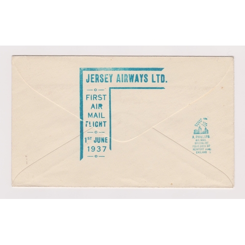 224 - Great Britain 1937-Jersey Airways/Victoria Railway Station-commercial envelope posted to Victoria St... 