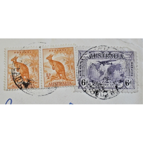 67 - Patriotic and Propaganda Cinderella Labels - Registered commercial cover posted 1941, Australia to N... 