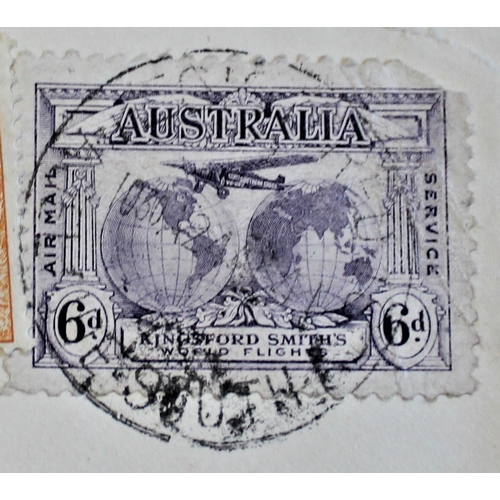 67 - Patriotic and Propaganda Cinderella Labels - Registered commercial cover posted 1941, Australia to N... 