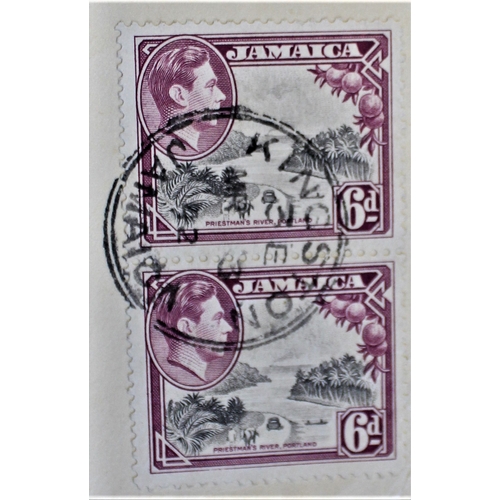 72 - Patriotic and Propaganda Cinderella Labels - Commercial airmail cover posted Jamaica to USA 1942-wit... 