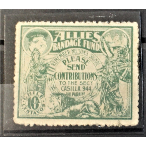 80 - Patriotic and Propaganda Cinderella Labels - 1942 Package piece cancelled 1942 Suva Fiji with a Fiji... 