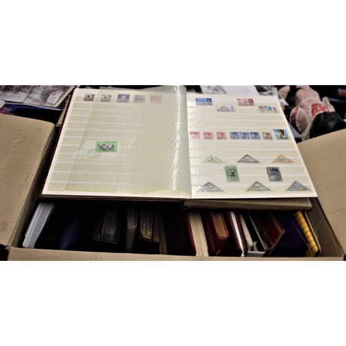 99 - Worldwide carton of (16) Albums, binders and Stockbooks-mixed but sorting rewarding (1000's)