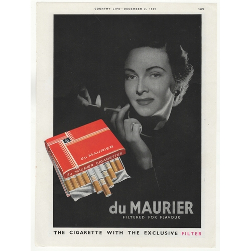 Du Maurier Cigarettes 1949-full page colour advertisement-‘The