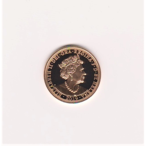 1 - 2019 Gold Sovereign, St. Helena, proof like (Wellington)