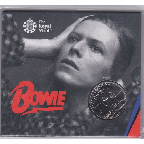 112 - Great Britain 2020 David Bowie £5, (11) Music Legends Collection, BUNC in Royal Mint pack