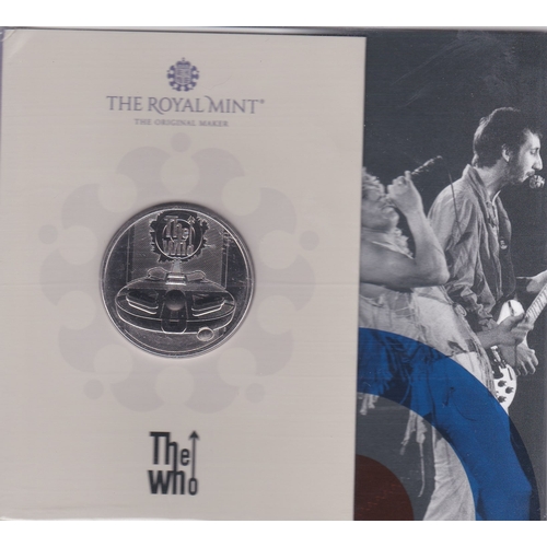 121 - Great Britain 2021 The Who £5, Music Legends collection, BUNC in Royal Mint pack