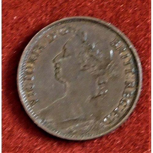 160 - 1885 - Victoria Farthing. NEF