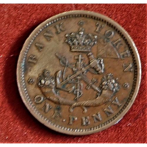 162 - Canada 1957 - Upper Canada Penny Token, bronze. TN3a, GEF-scarce