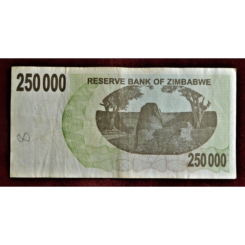 182 - Zimbabwe 198 250,000 Dollars (10), VF