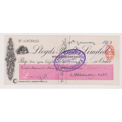 269 - Lloyds Bank Limited, Wolverhampton (Crossed out), Palmeira Branch Hove (rubber stamp). Used order RO... 