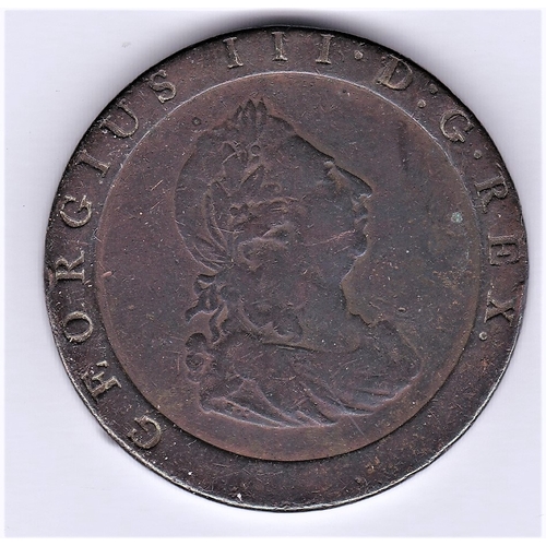 40 - Great Britain 1797 'Cartwheel' Penny, fine