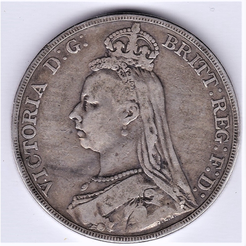 51 - Great Britain 1889 Victoria Silver Crown, goof fine