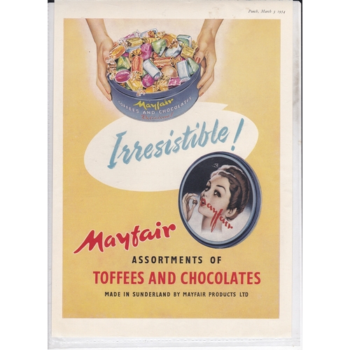 680 - Mayfair Toffees and Chocolates 1954-full page colour advertisement-'Irresistible'-9.1/2