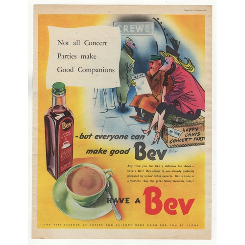 688 - Lyon's Bev Coffee 1951-full page colour advertisement-Have a Bev-Essence of Coffee and Chicory-10