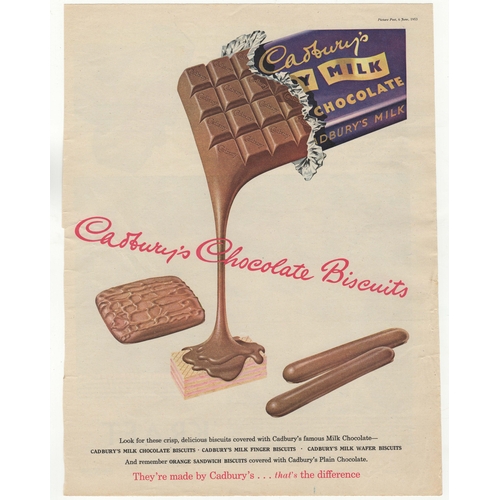 693 - Cadbury's Chocolate Biscuits 1953-full page colour advertisement 10