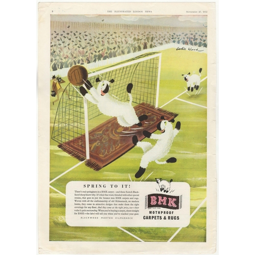 699 - BMK Carpets 1952-full page colour advertisement-Kilmarnock-Sheep Footballers-10