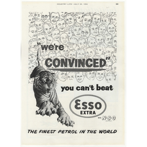 703 - Esso Extra 1954-full page black and white advertisement 'The Tiger' You Cant's Beat' Esso Extra' The... 