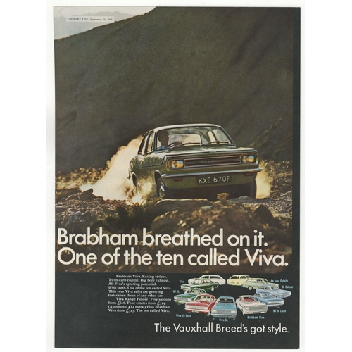 709 - Vauxhall Cars 1967-Colour full page on black-'Brabham Breathed On It-One of the Ten Called Viva Ten ... 