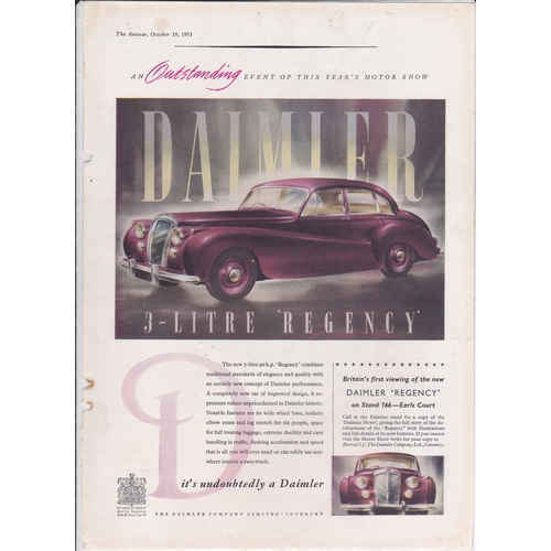 813 - Daimler Regency 1951-full page colour advertisement-Daimler Regency 3-litre new at Earls Court Stand... 