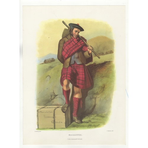 821 - Ackerman Vintage Clan 'Macalister' print R.R Mc Ian Printer, L Dickinson, Lith -colour print 11