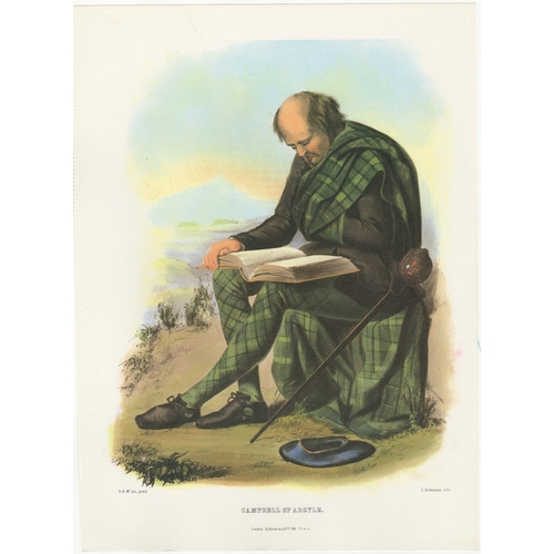 828 - Ackerman Vintage colour print-Clan Campbell of Argyle R.R Mc Ian, Printer L Dickinson Litho 11