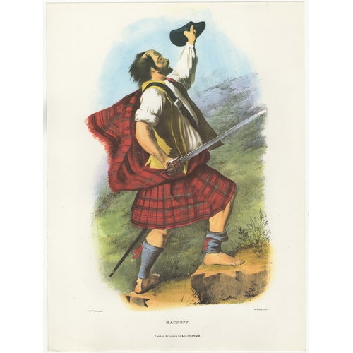 829 - Ackerman Vintage colour print-Clan Macduff R.R Mc Ian, printer W.Bosley Litho 11