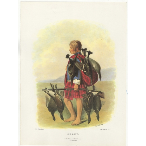 834 - Ackerman Vintage colour print-'Clan Grant' R.R. Mc Ian, printer L Dickinson-litho 11