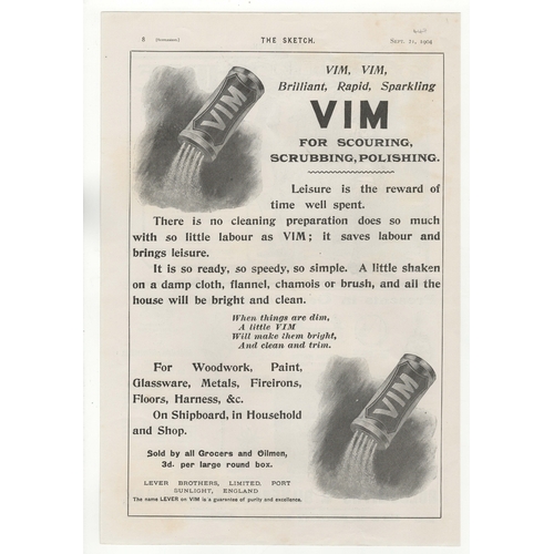 947 - Vim 1904-full page black and white advertisement-'Vim Vim Brilliant Rapid Sparkling Vim-10