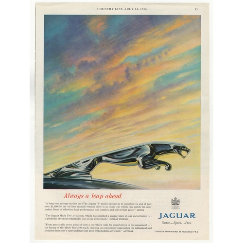 995 - Jaguar 1966-full page colour advertisement-Car Badge-Classic 9.1/2