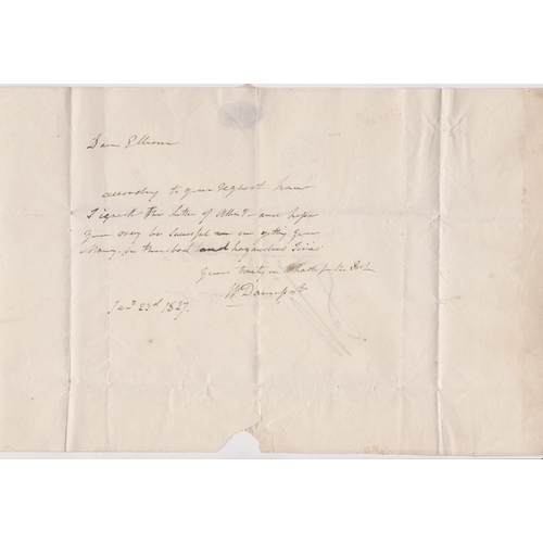 435 - Great Britain 1827-Postal History-EL dated 23rd Jan 1827 posted to London partial Jan 24th 1827 canc... 