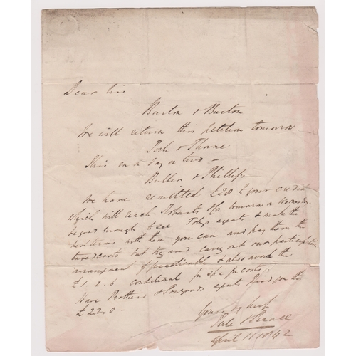 479 - Great Britain 1842-Postal History-EL dated April 11th 1842 posted to London-black AP11 1842 Bridgewa... 